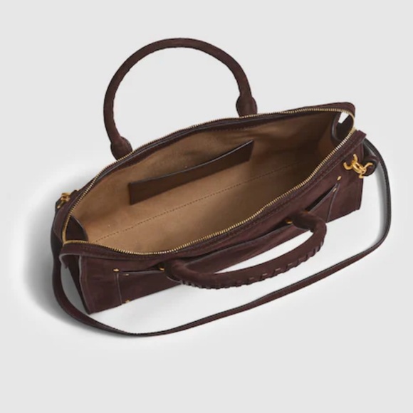 Madewell The Whipstitched Satchel in Suede - Picture 2 of 5